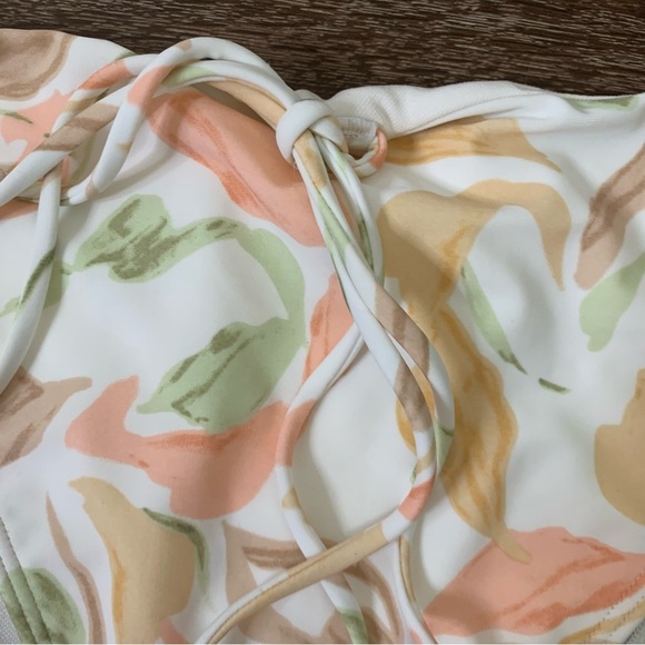 Abercrombie & fitch womens floral bikini tie neck/ cheeky swimsuit M - Picture 3 of 10